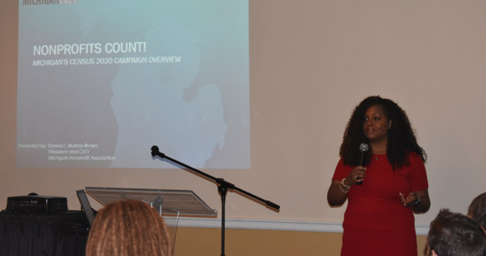 Donna Murray-Brown, president and CEO of the Michigan Nonprofit Association, spoke to members of the Oklahoma Center for Nonprofits on Friday about ways to increase participation in the 2020 census.